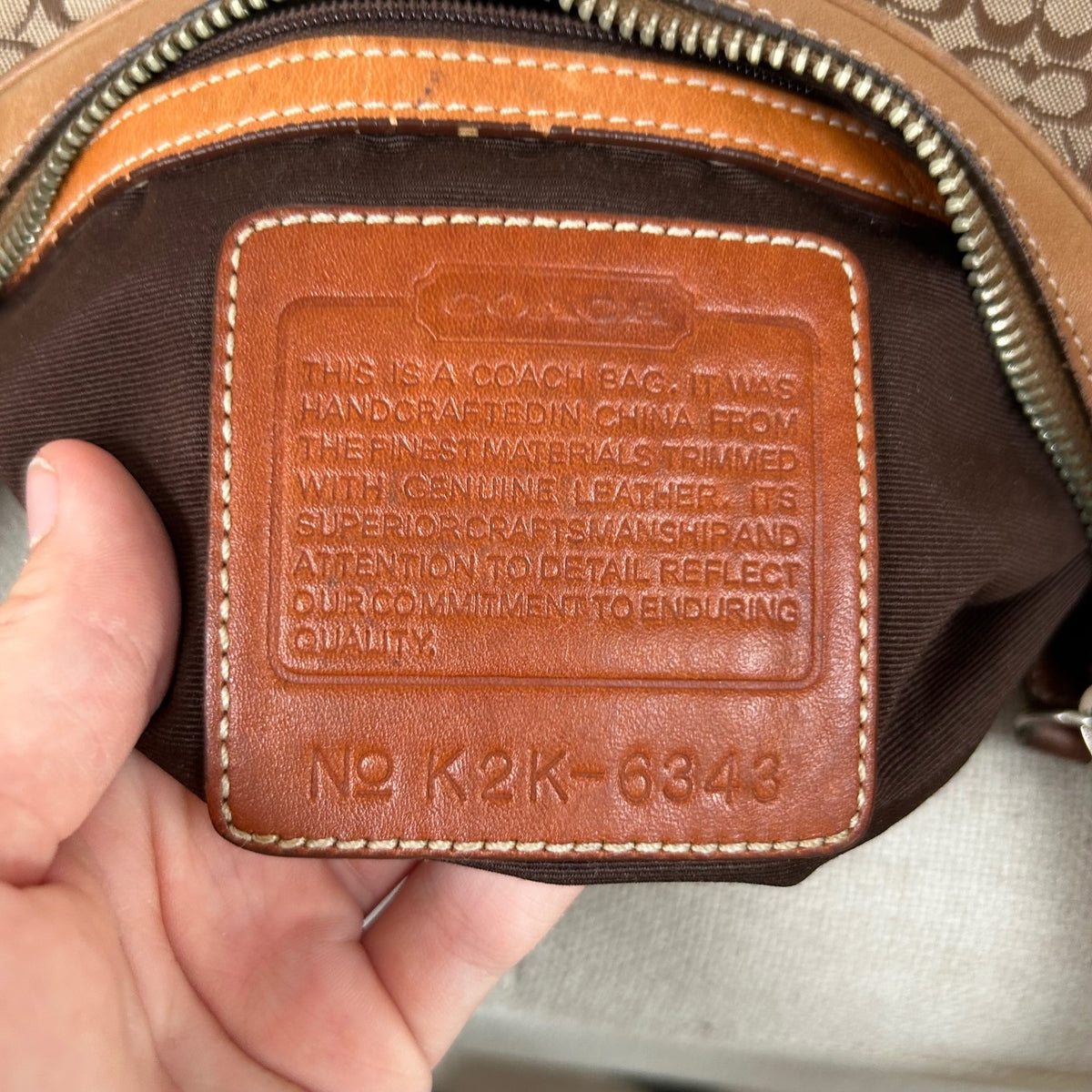 Coach Brown Signature Monogram Ergo Shoulder Bag K2K-6343