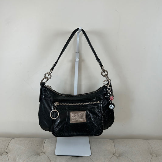 Coach Black Patent Leather Poppy Shoulder Bag M0968-14559