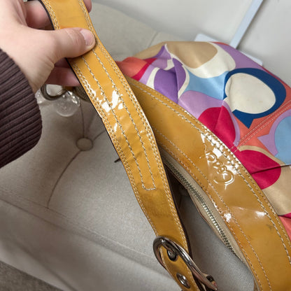 Coach Multicolour Sateen Hobo Half Moon Shoulder Bag A1073-F13796