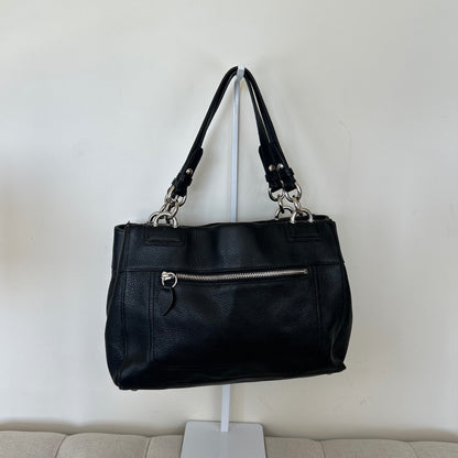 Coach Penelope Black Pebbled Leather Shoulder Bag F1172-F16531
