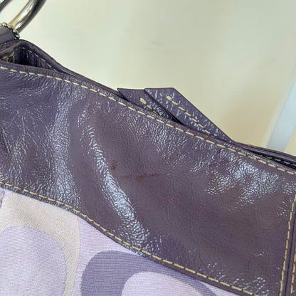 Coach Purple Optic Monogram Zoe Shoulder Bag L0967-F14711