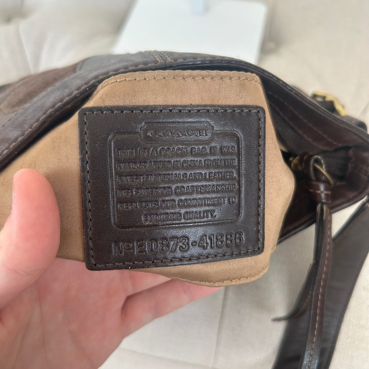 Coach Mosaic Patchwork Brown Shoulder Bag Handbag Purse E0873-41886