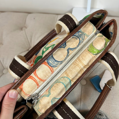 Coach Patchwork Colourful Tote Beach Bag L0649-10454