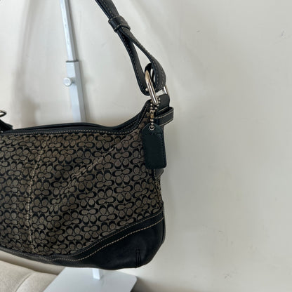 Coach Black Monogram Convertible Shoulder Bag K0726-F10945