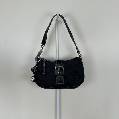Coach Black Mini Hampton Monogram Shoulder Bag F3U-6362