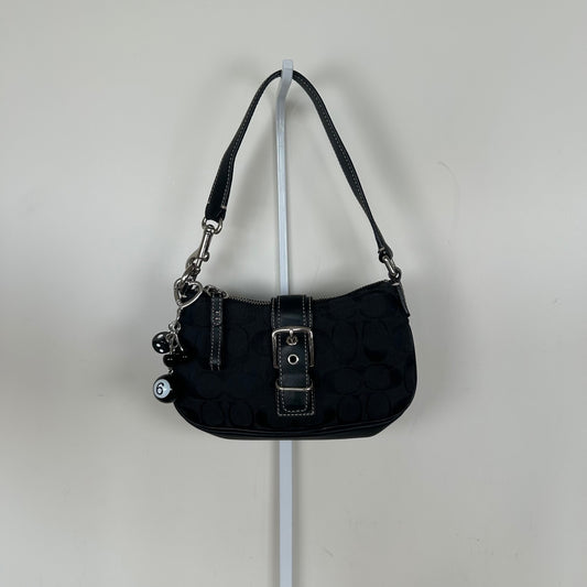 Coach Black Mini Hampton Monogram Shoulder Bag F3U-6362