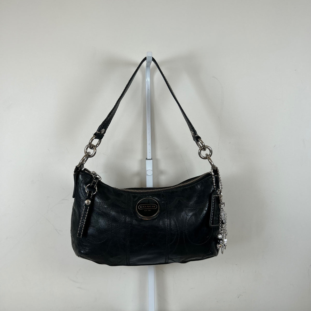 Coach Black Patent Leather Mini Shoulder Bag E1026-F15141