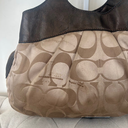 Coach Brown Monogram Lexi 3 Compartment Shoulder Bag L1020-F16314