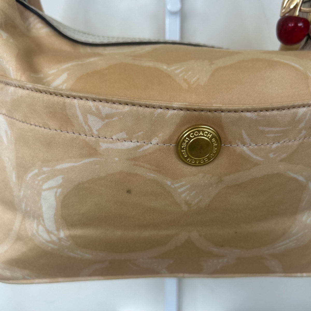Coach Beige Monogram Hobo Shoulder Bag A0732-F10698