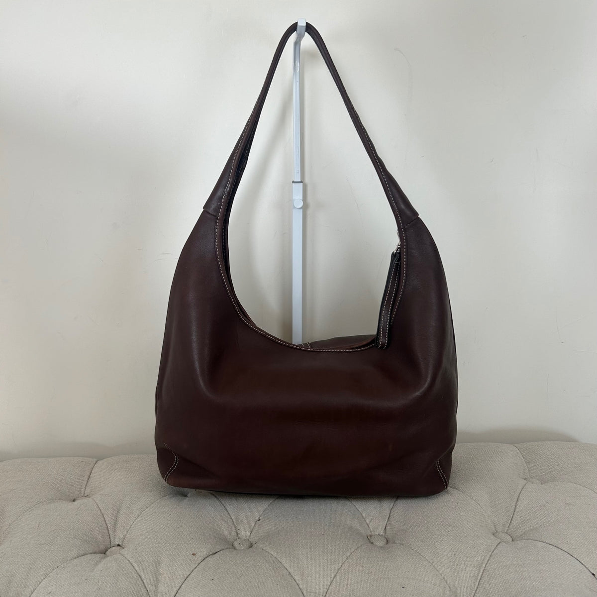 Vintage Brown Leather Ergo Shoulder Bag
