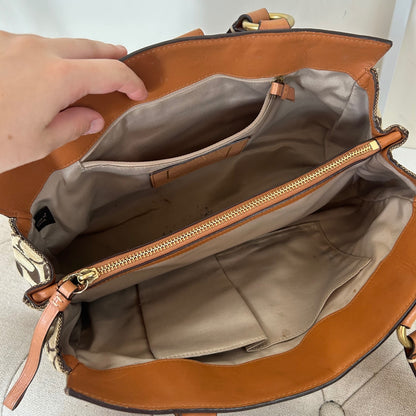 Coach Signature Pastel Patchwork 3 Compartment Turnlock Shoulder Bag K0871-F13335