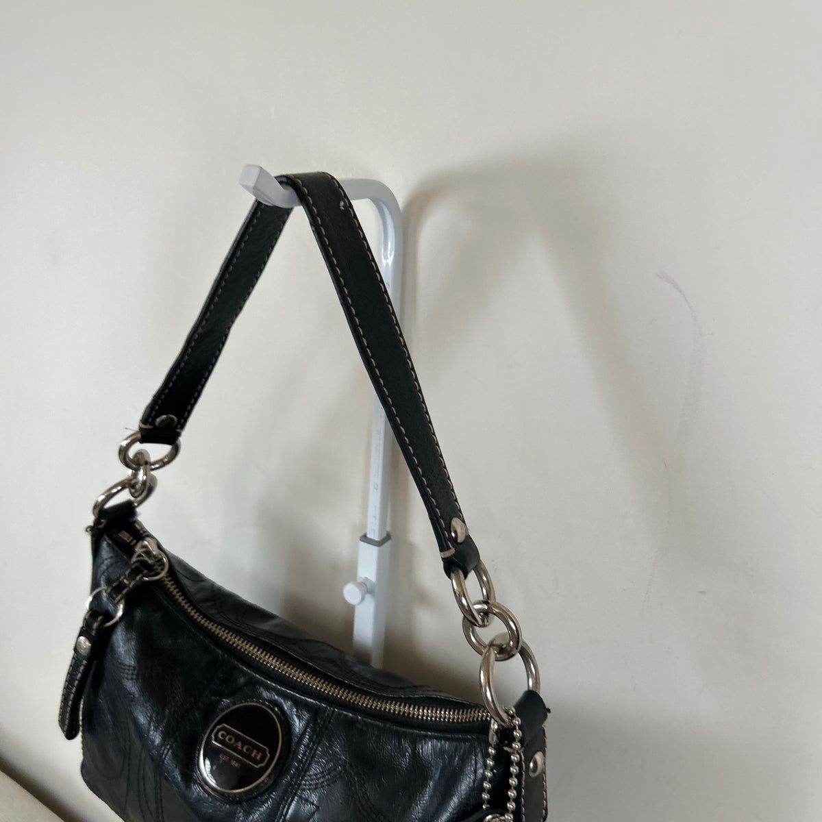 Coach Black Patent Leather Mini Shoulder Bag E1026-F15141