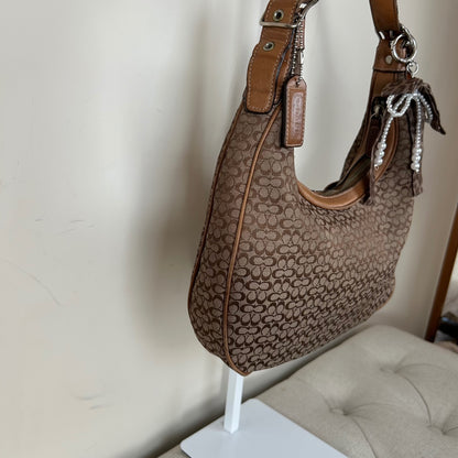 Coach Brown Signature Monogram Ergo Shoulder Bag K2K-6343