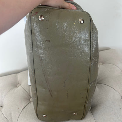 Coach Green Patent Kisslock 3 Compartment Shoulder Bag E1182-F15658