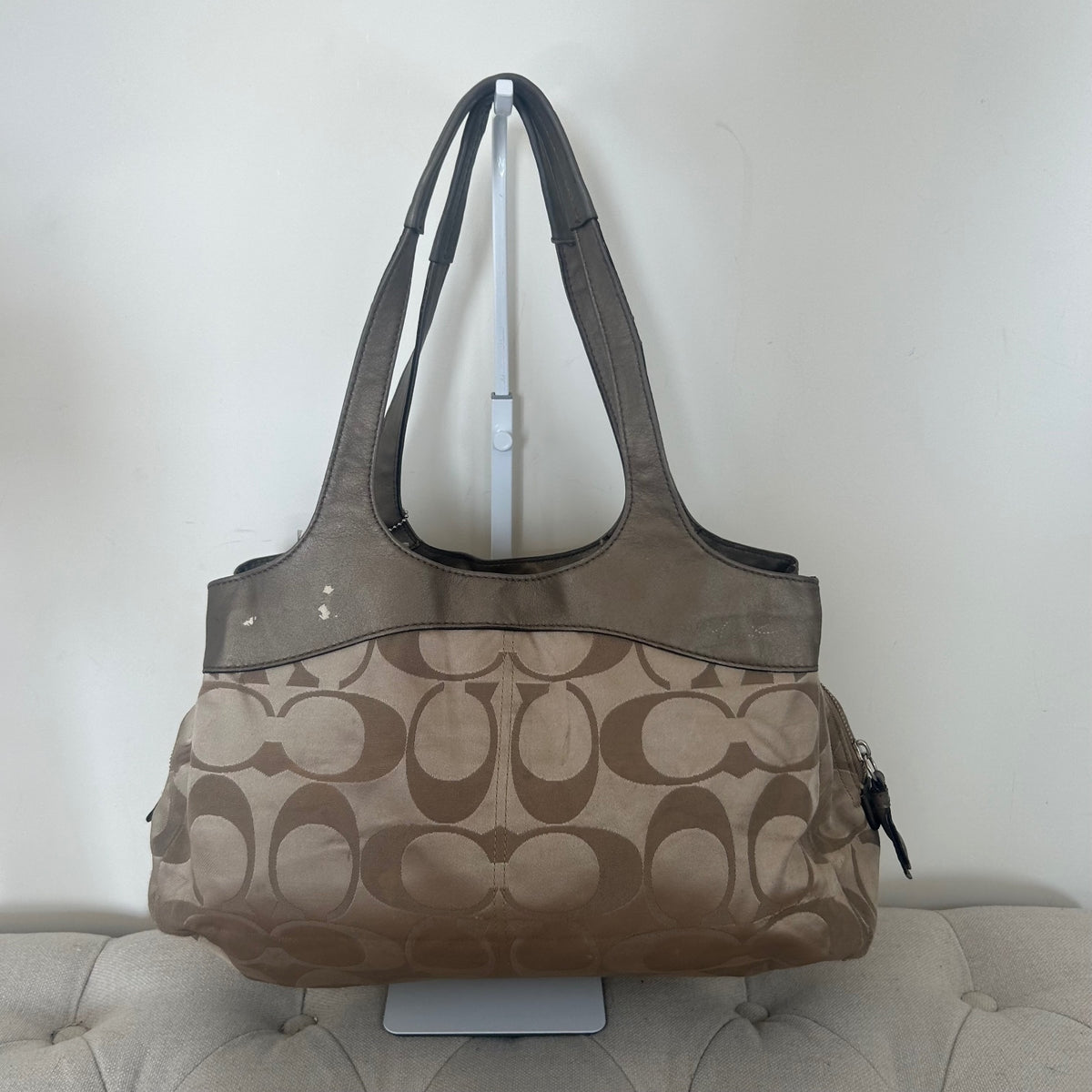 Coach Brown Monogram Lexi 3 Compartment Shoulder Bag L1120-F18828