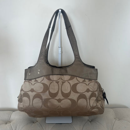 Coach Brown Monogram Lexi 3 Compartment Shoulder Bag L1120-F18828