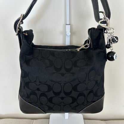 Coach Black Monogram Convertible Shoulder Bag J2K-6347