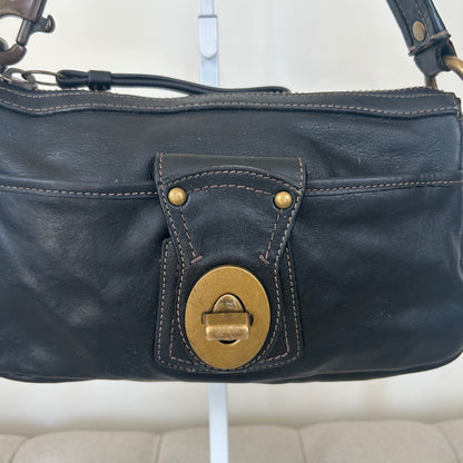 Coach Legacy Black Shoulder Bag Gold Turnlock F063-10326