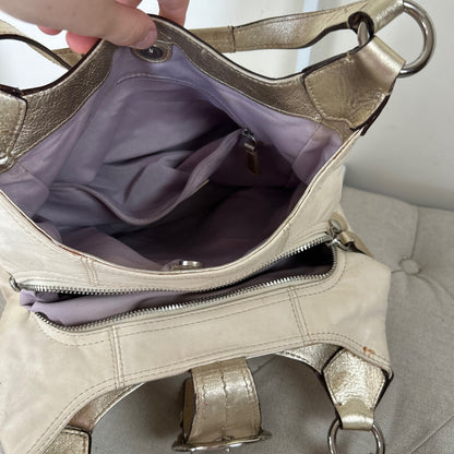 Coach White Leather Soho Buckle Front 3 Compartment Shoulder Bag H1126-F17219