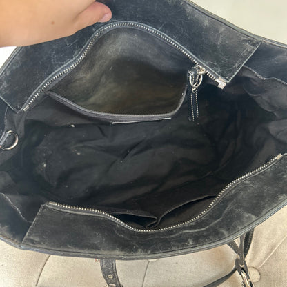 Coach Black Leather Large East-West Tote Shoulder Bag H0820-F11525