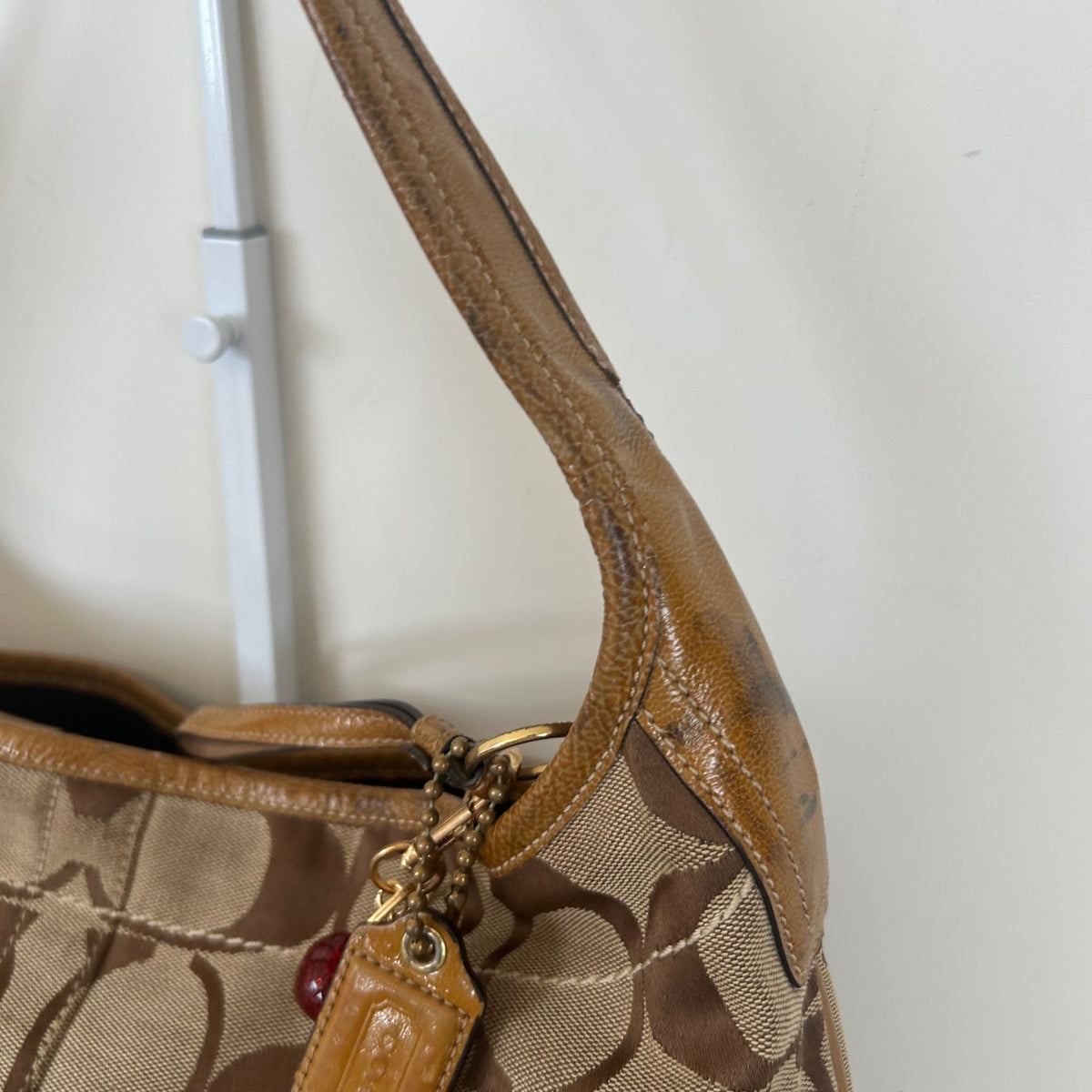 Coach Brown Monogram Ergo Gold Turnlock Shoulder Bag K0785-11601