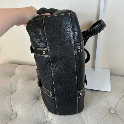 Coach Black Chelsea Pebbled Leather Shoulder Bag D0773-F10887