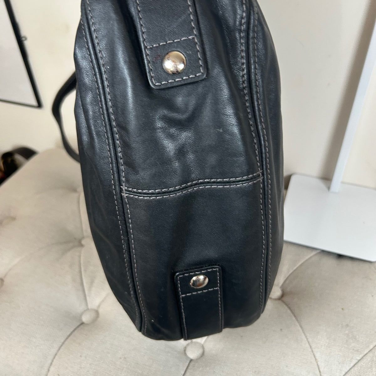 Coach Zoe Black Leather Shoulder Bag F1032-F14706