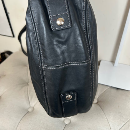 Coach Zoe Black Leather Shoulder Bag F1032-F14706