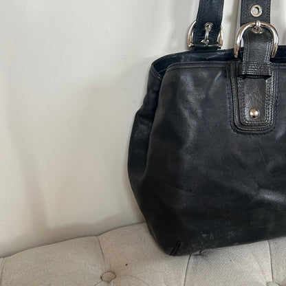 Coach Black Soho Buckle Tote 3 Compartment Shoulder Bag K0820-F13110