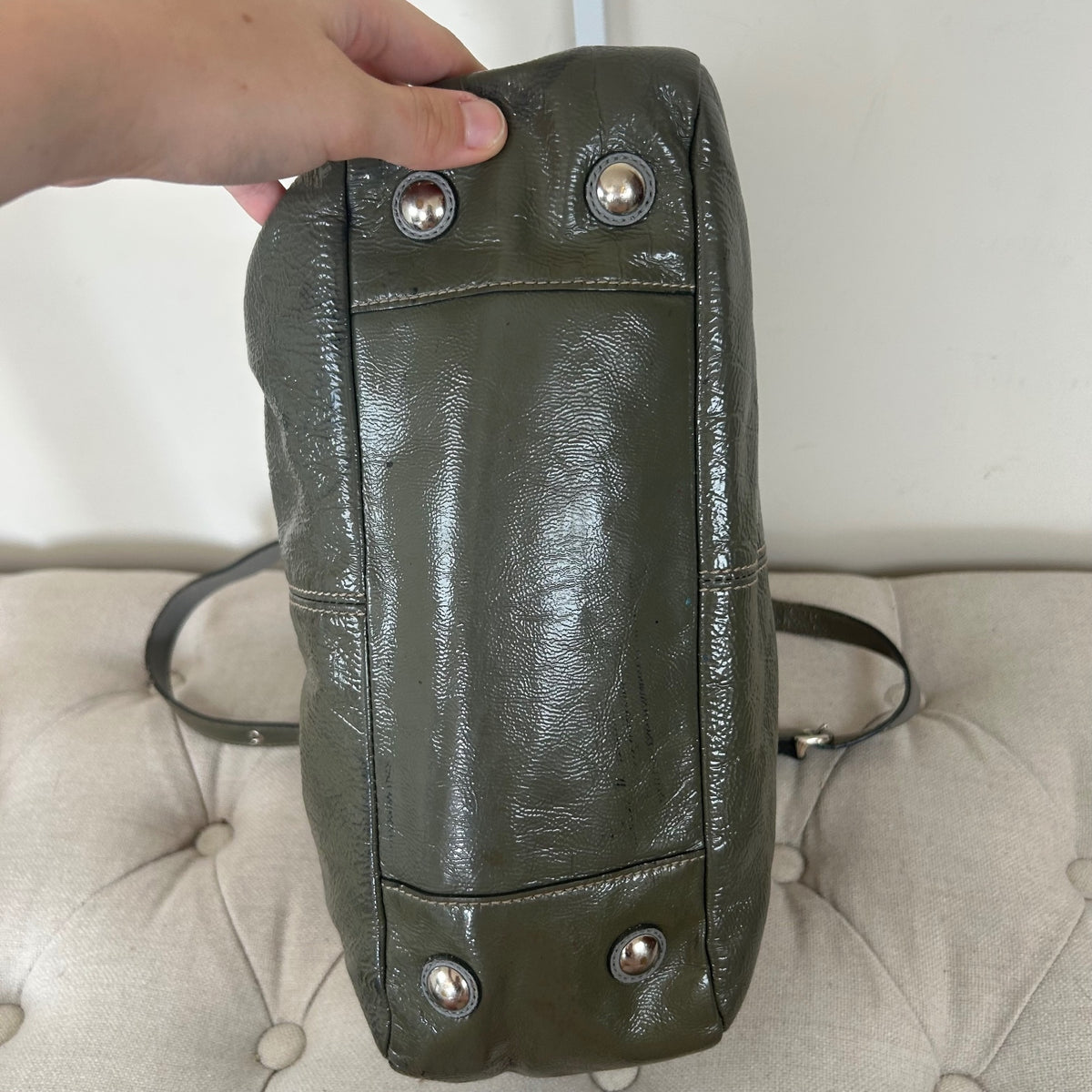 Coach Green Patent East/West Shoulder Bag C0973-F13761