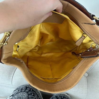 Coach Carly Tan Leather Shoulder Bag D0793-10615