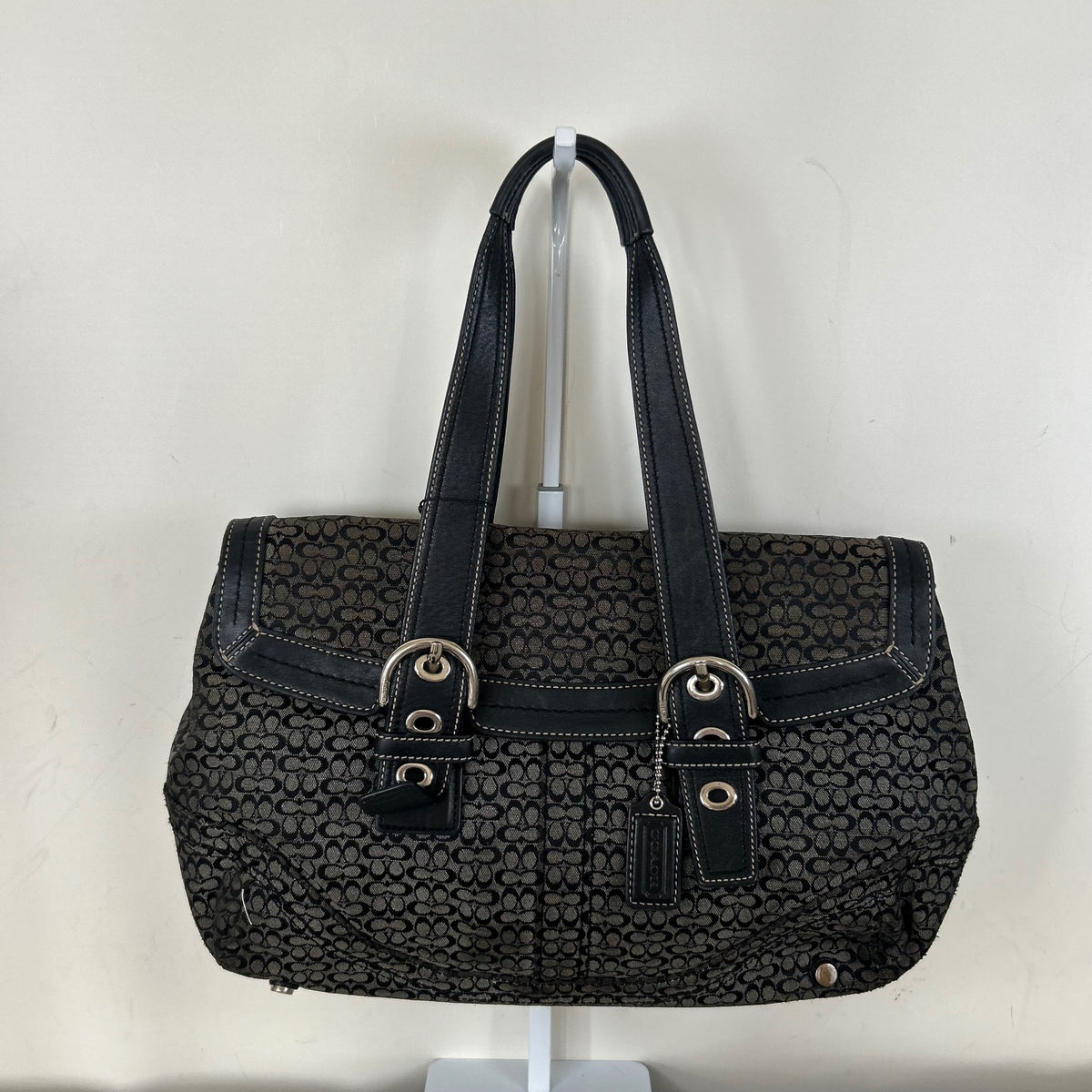 Coach Black Monogram Soho Satchel Shoulder Bag E0894-F12312
