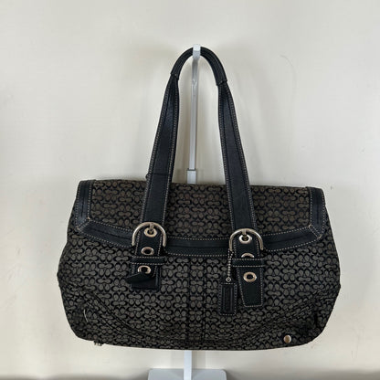 Coach Black Monogram Soho Satchel Shoulder Bag E0894-F12312
