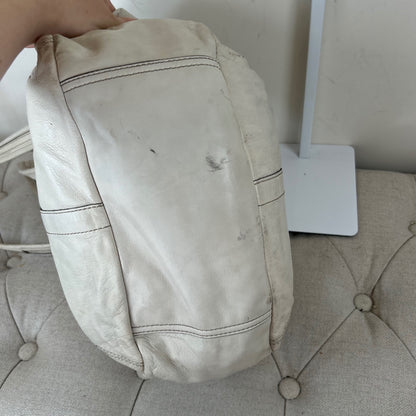 Coach White Leather Ergo Shoulder Bag B0873-12240