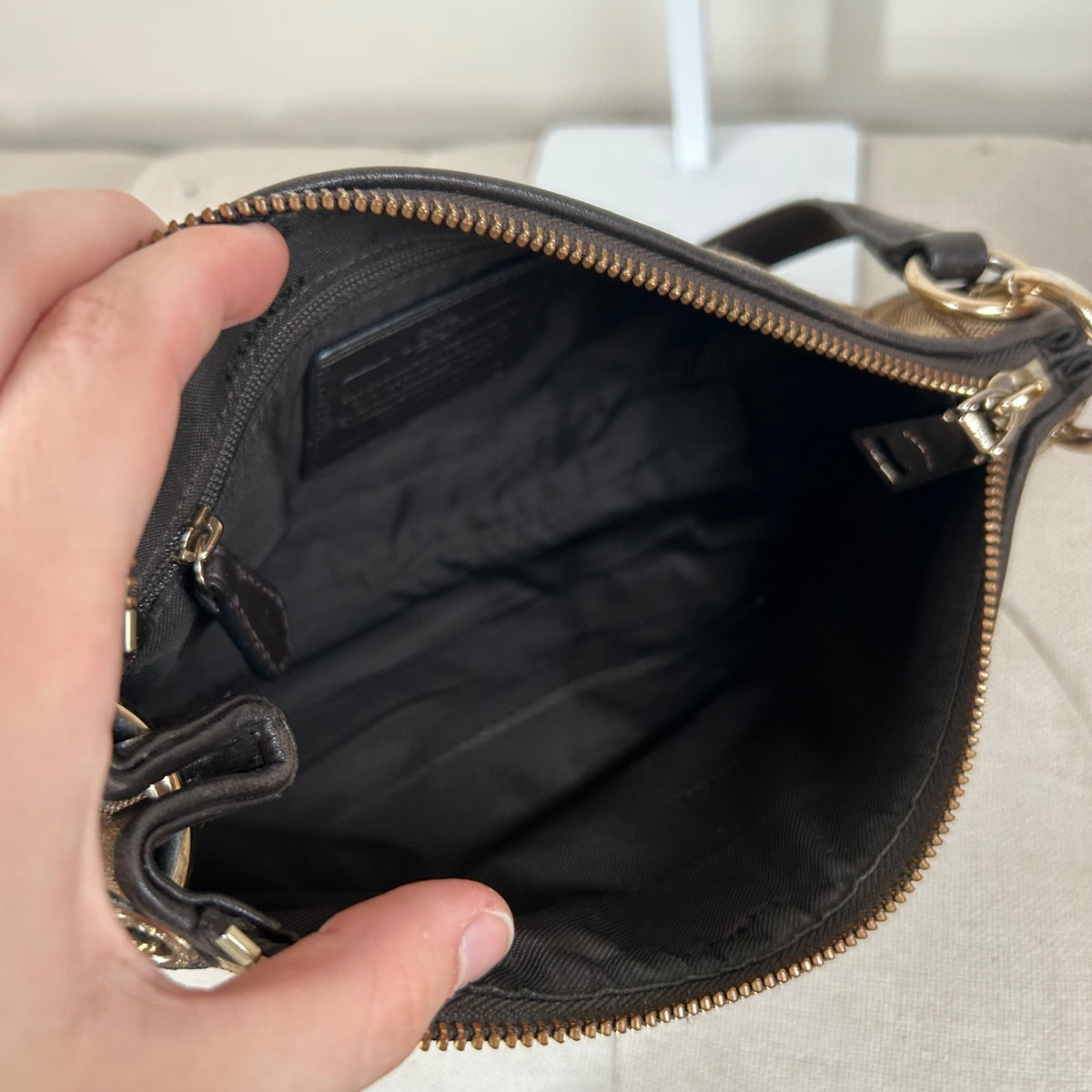 Coach Brown Monogram Shoulder Bag