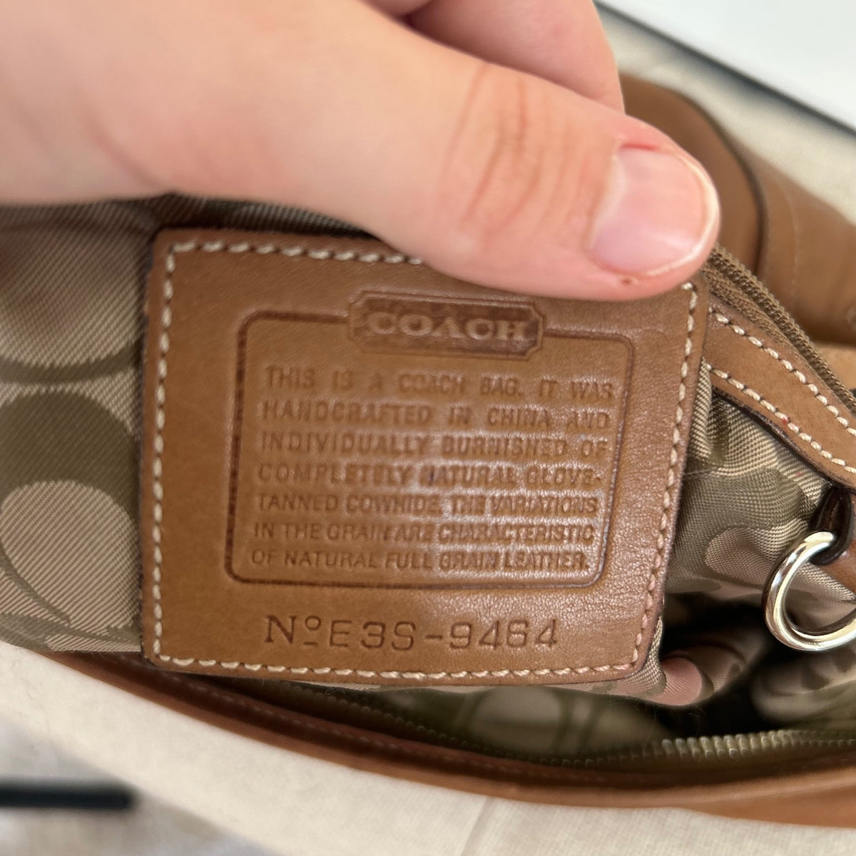 Coach Soho Tan Leather Hobo Shoulder Bag Handbag Purse Y2K E3S-9464
