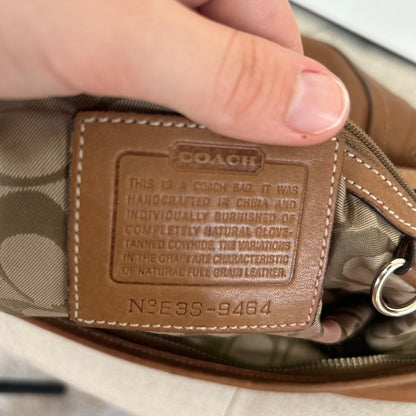Coach Soho Tan Leather Hobo Shoulder Bag Handbag Purse Y2K E3S-9464