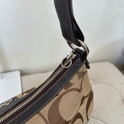 Coach Brown Monogram Convertible Shoulder Bag K1275-F19731