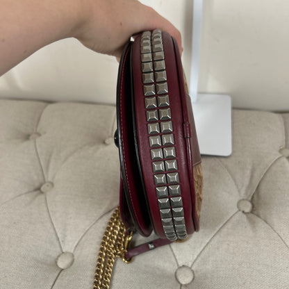 Coach Burgundy Studded Leather Shoulder Bag H1880-48189