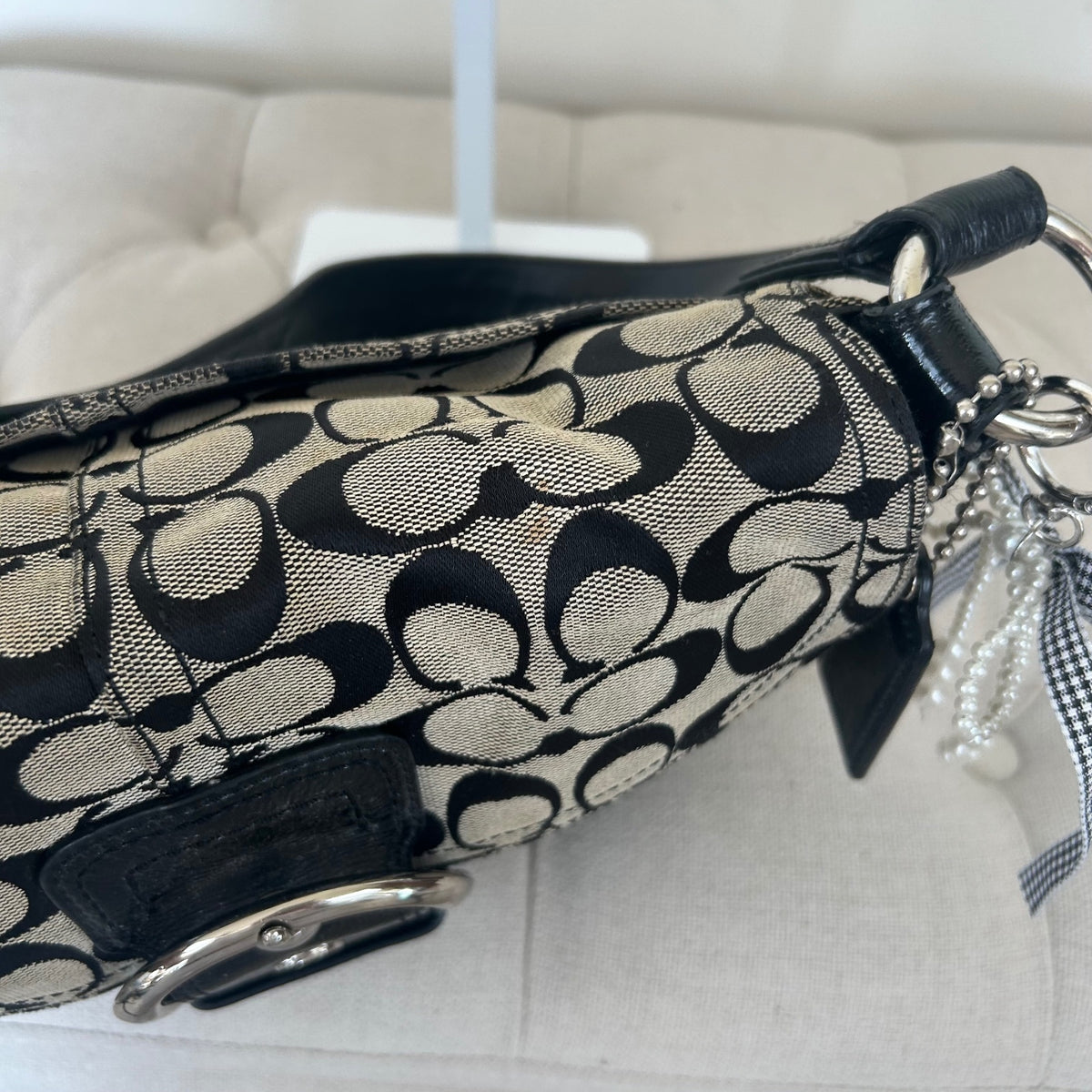 Coach Black Monogram Soho Buckle Shoulder Bag K0867-F13113