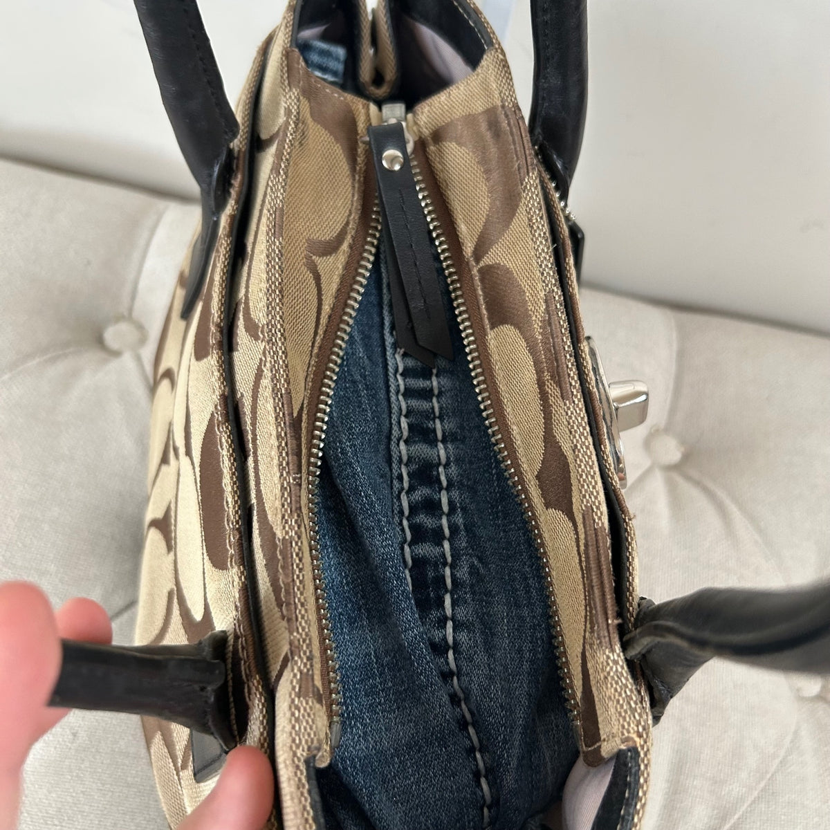 Coach Madeline Brown Monogram Shoulder Bag G0982-F13571
