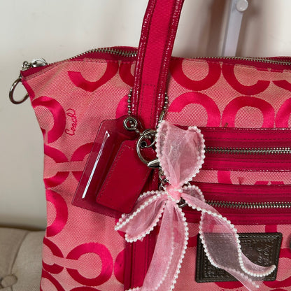 Coach Poppy Neon Pink Shoulder Tote Bag M0920-14530