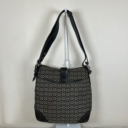 Coach Soho Black Signature Monogram Convertible Shoulder Bag F3K-6376