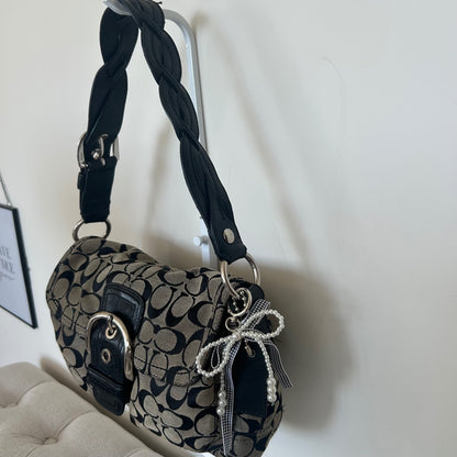 Coach Black Monogram Soho Shoulder Bag F0869-F11862