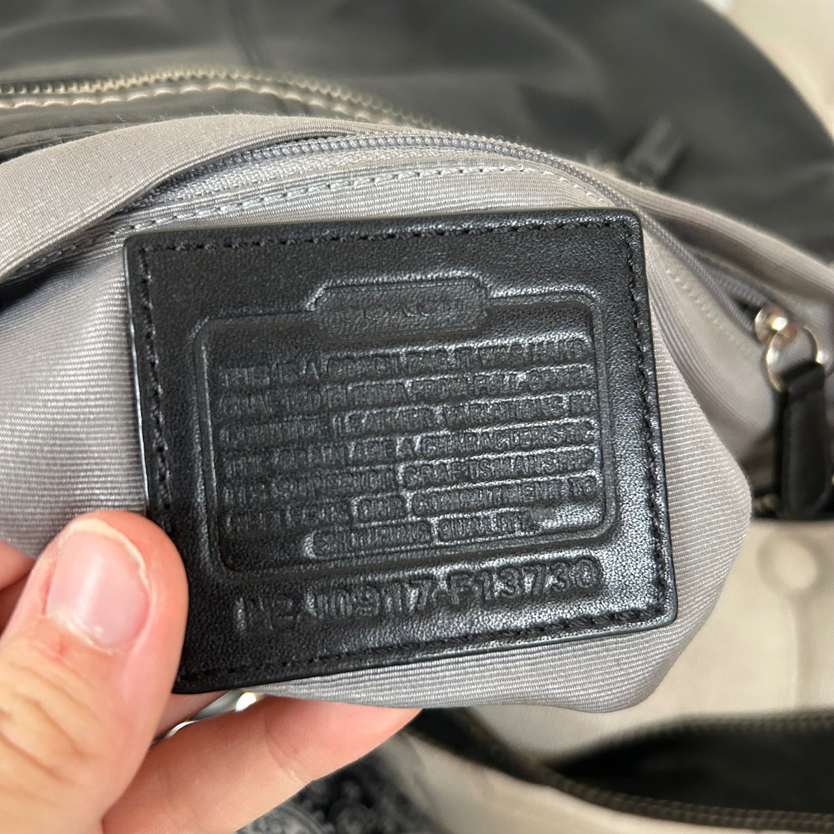 Coach Black Leather Half Moon Shoulder Bag J0917-F13730