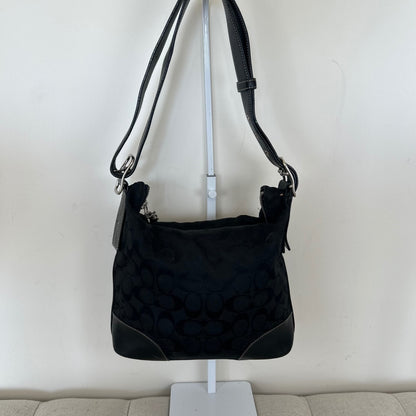 Coach Black Monogram Convertible Shoulder Bag J2K-6347