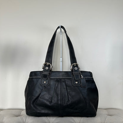 Coach Black Leather Soho Tote Shoulder Bag J0972-F13733