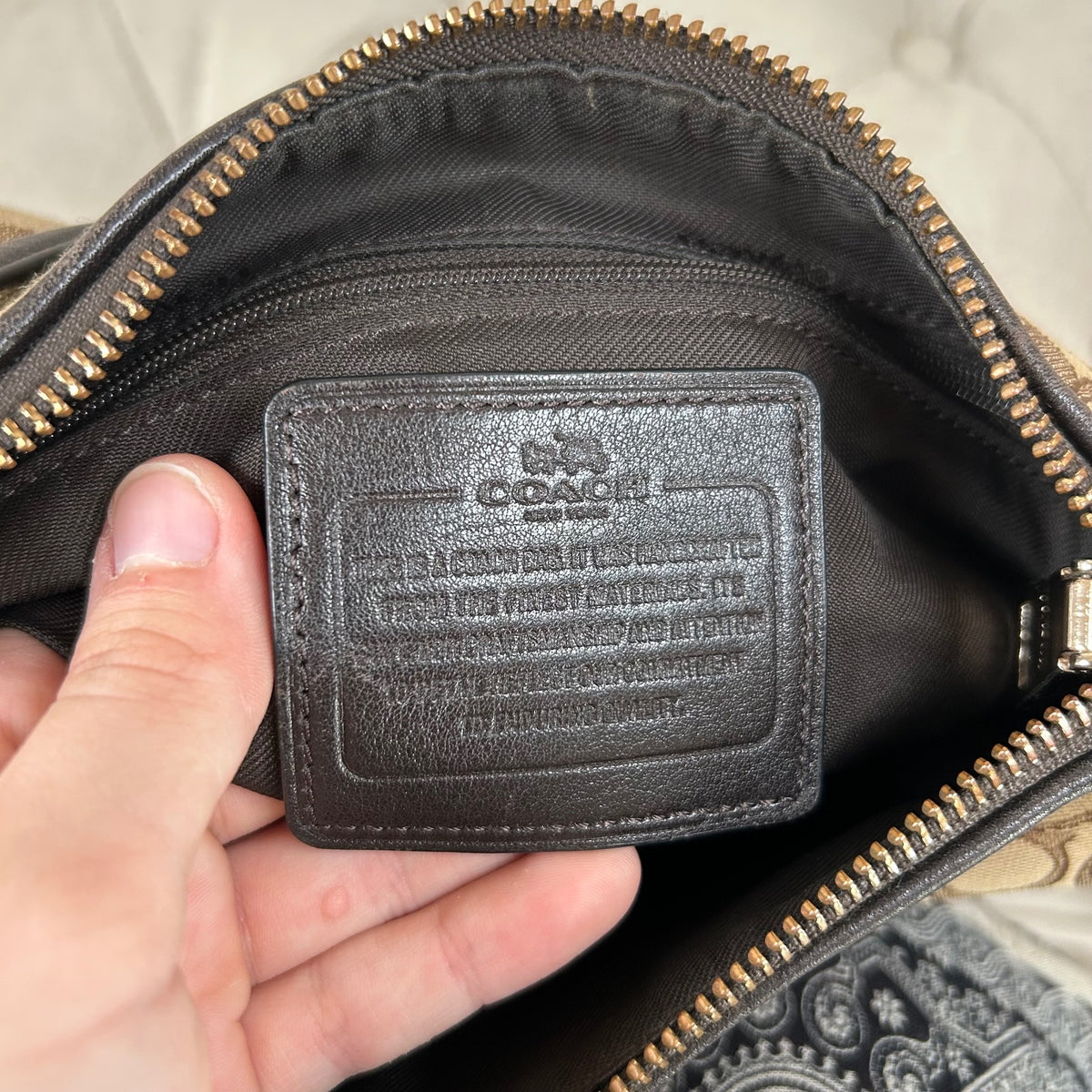 Coach Brown Monogram Shoulder Bag