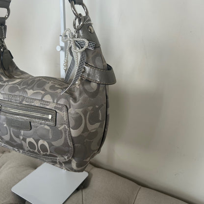 Coach Grey Optic Monogram Shoulder Bag D1063-F15654