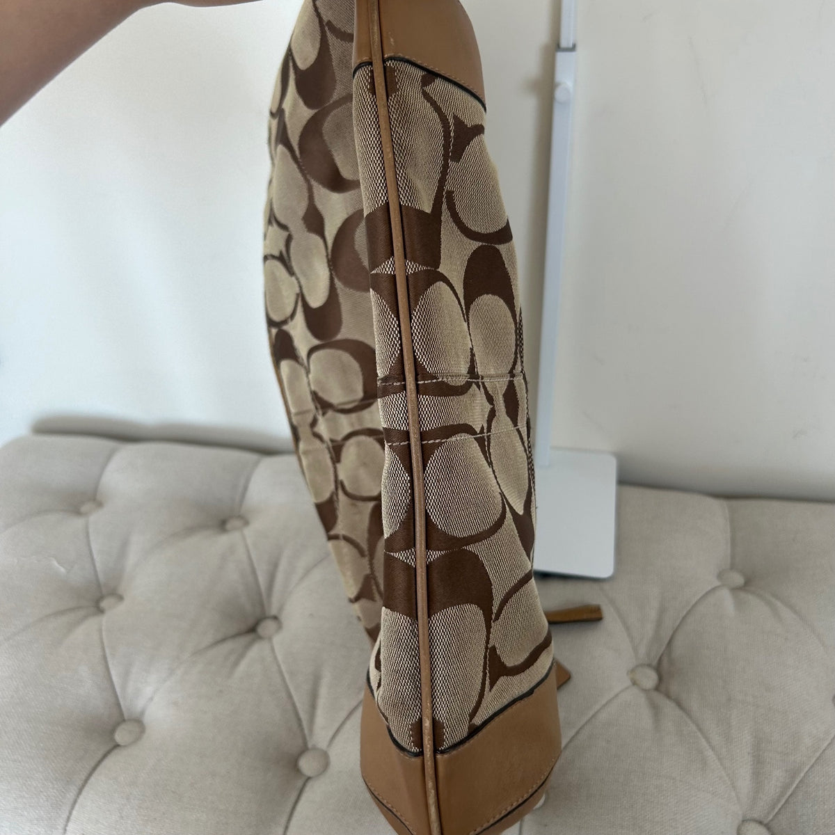 Coach Brown Monogram Ergo Gold Turnlock Shoulder Bag K0785-11601